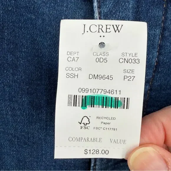 J Crew Petite High Rise Trouser Jean Size 27P - Picture 6 of 10